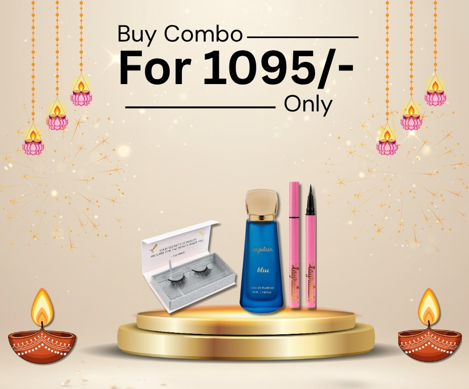 Holo Lashes + Magnetic Eyeliner Pen + Blue Perfume Combo Set