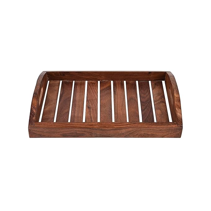 CRAFTARENA Handmade Wooden Multipurpose Serving Tray