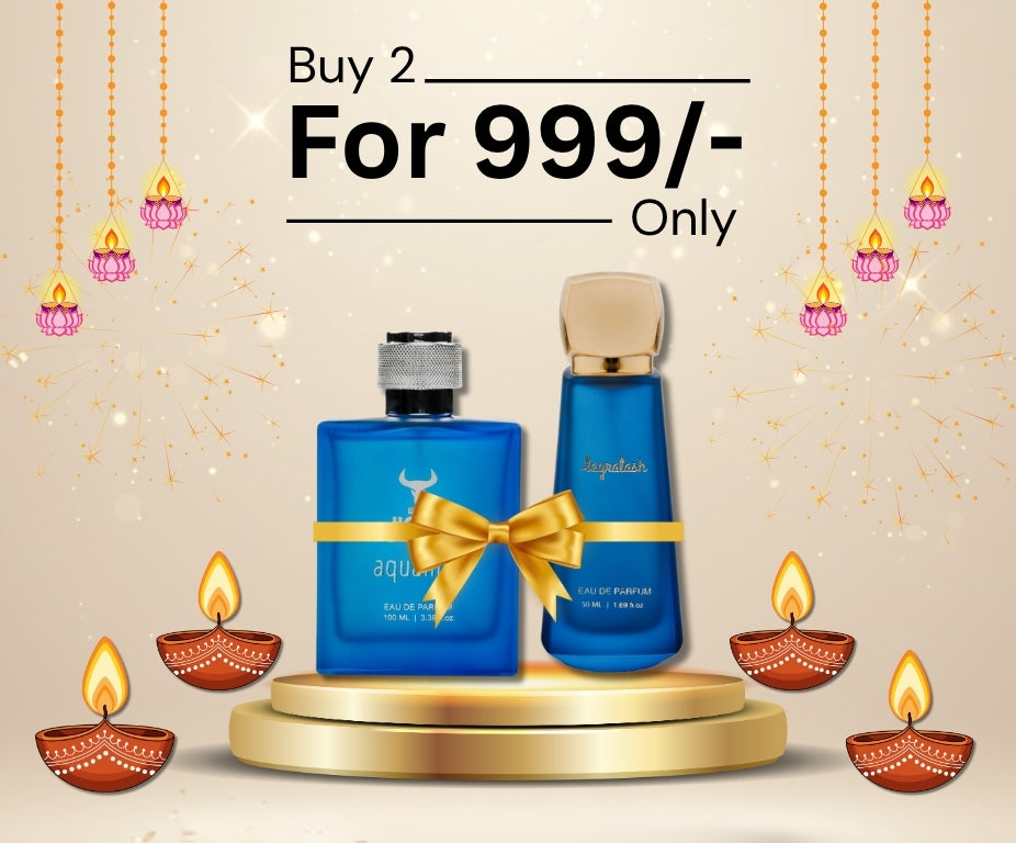 Aqua Men + Blue EDP Perfume Combo Set