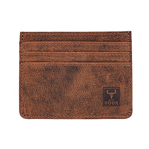 Wild Hook Men & Women Premium Leather Slim Minimalist Wallet