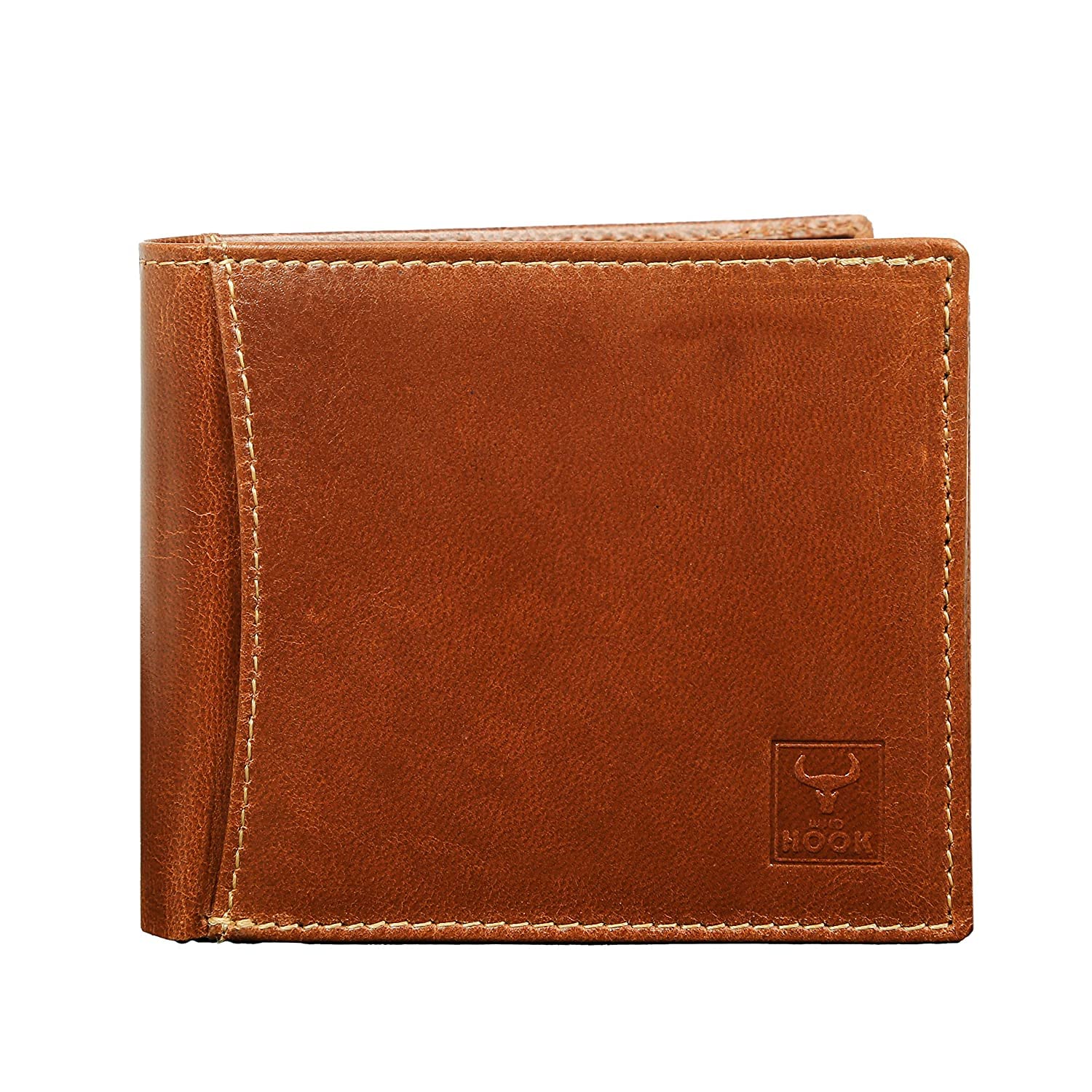Wild Hook Men's Top Grain Real Genuine Leather Wallet with RFID Protection