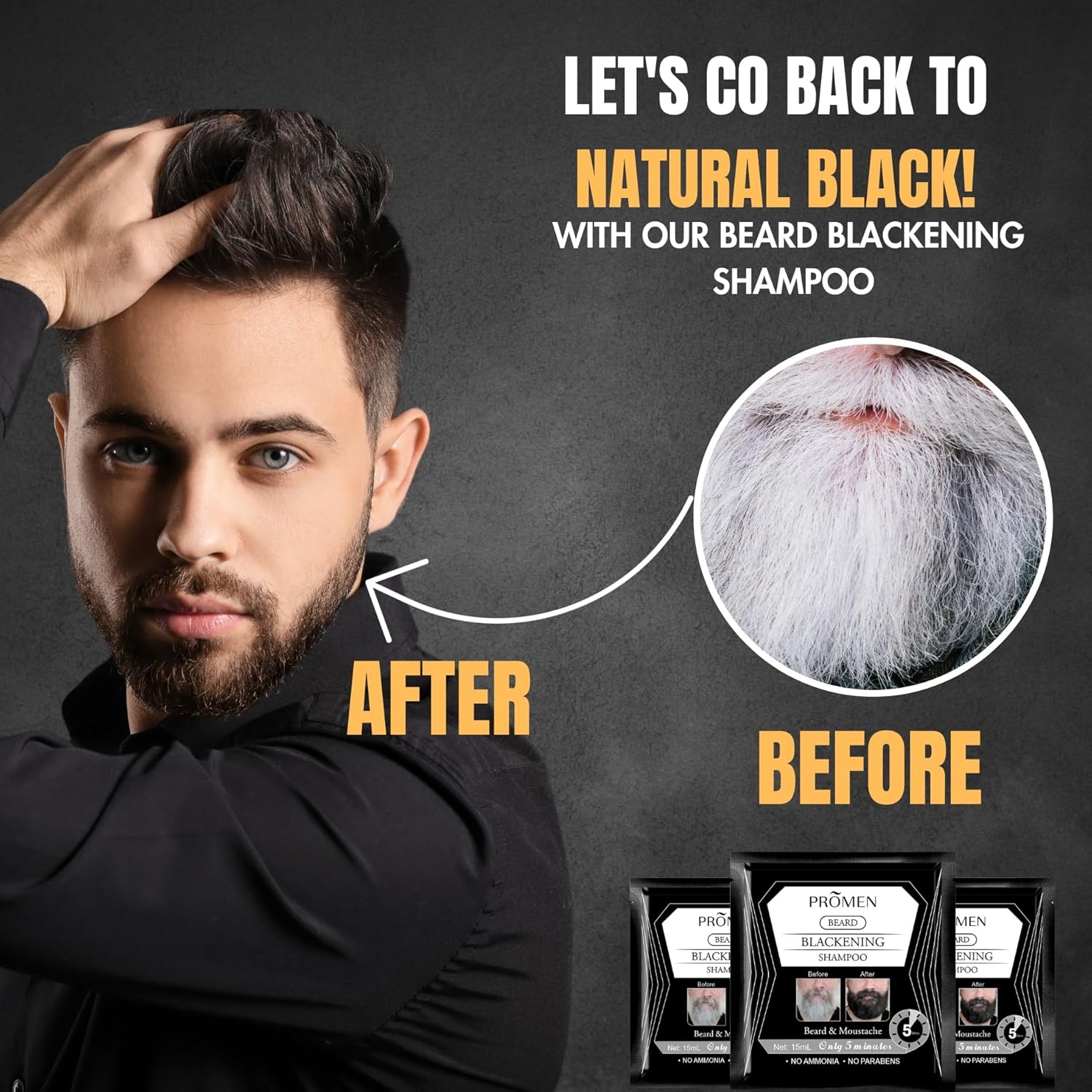 Promen Beard Blackening Shampoo (5 Pkt)
