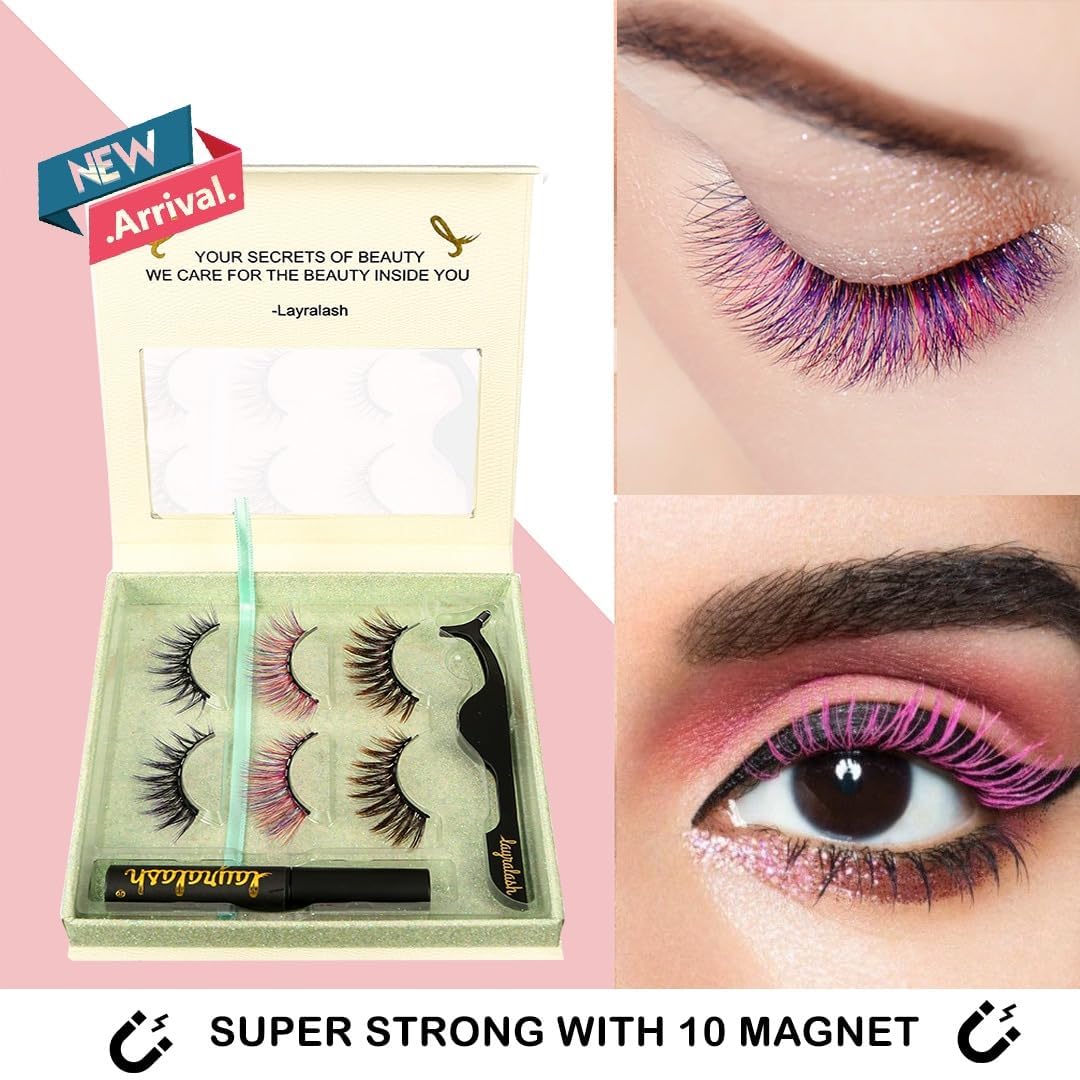 Layralash Magnetic Eyelashes- Colored  Lash Kit