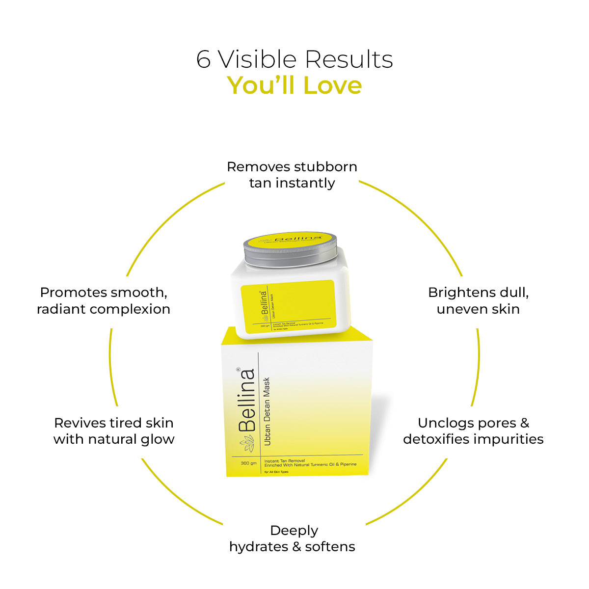 Bellina Ubtan Detan Mask with Natural Extracts