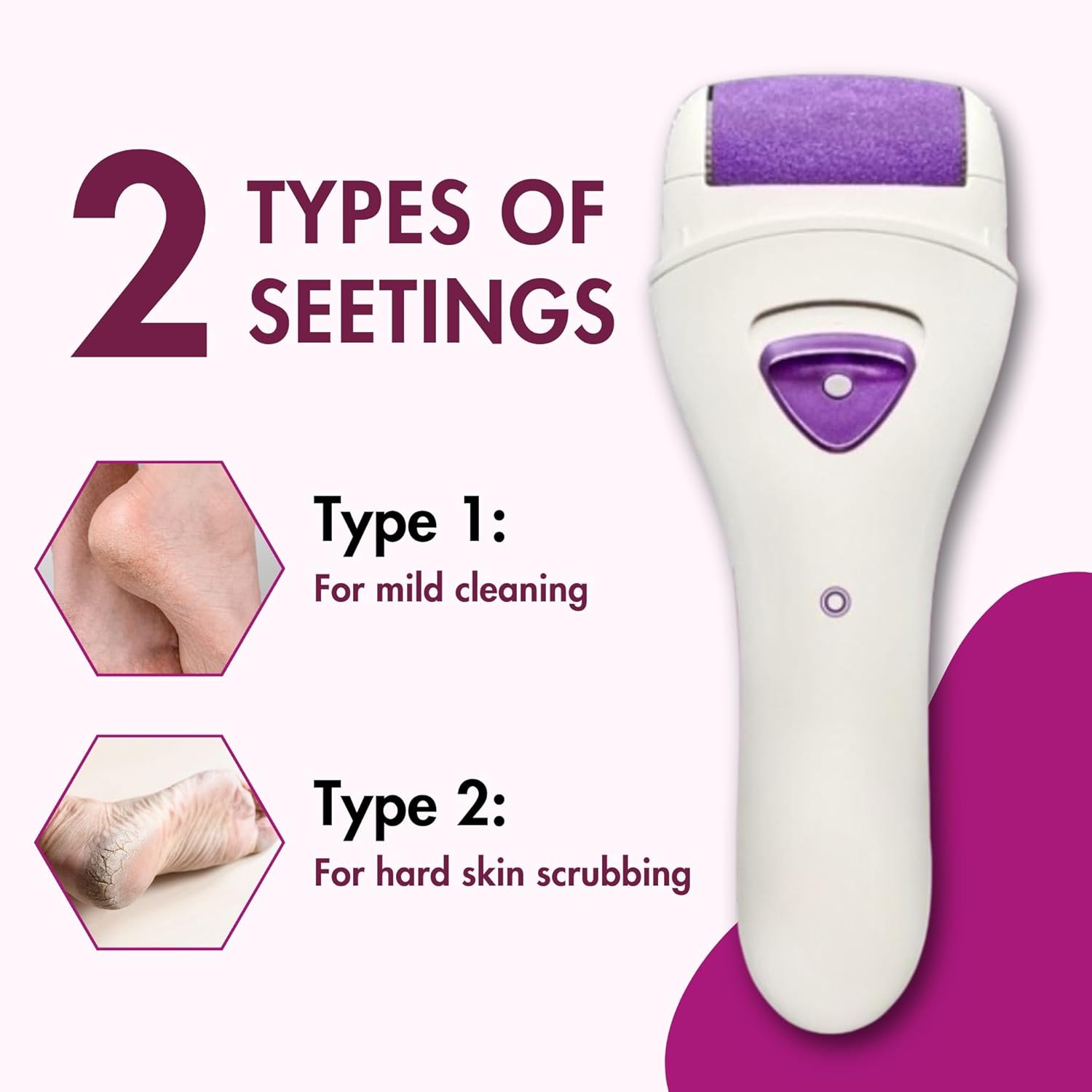 CRAFTARENA Rechargeable Electric Callus Remover for Feet