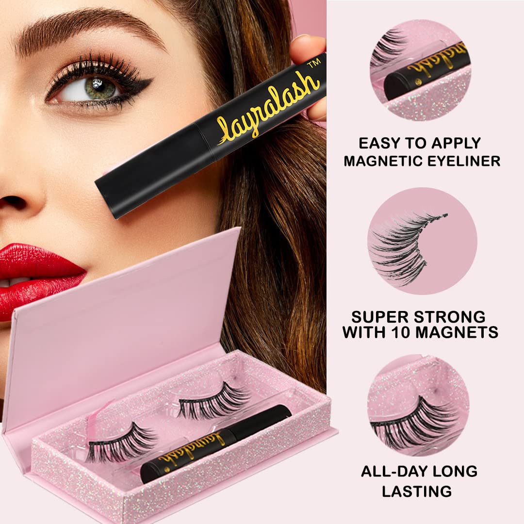 Layralash Magnetic Eyelashes- Pink Kit