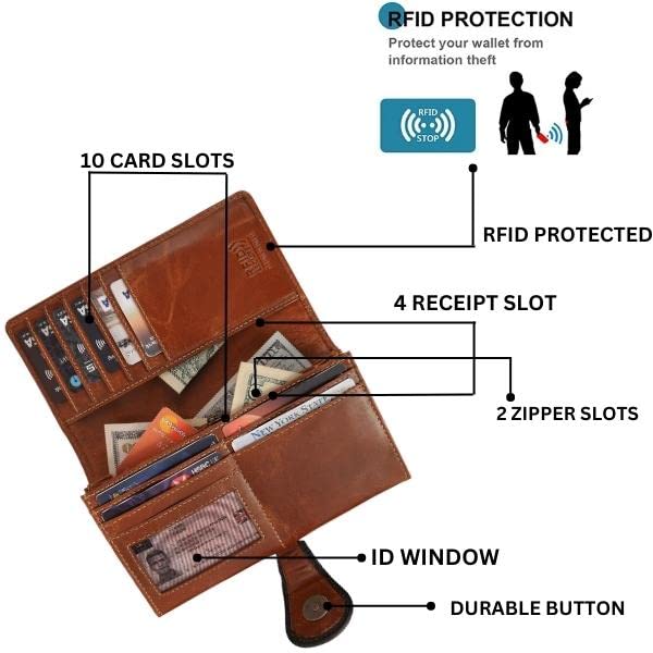 Wild Hook Genuine Leather Wallet for Women