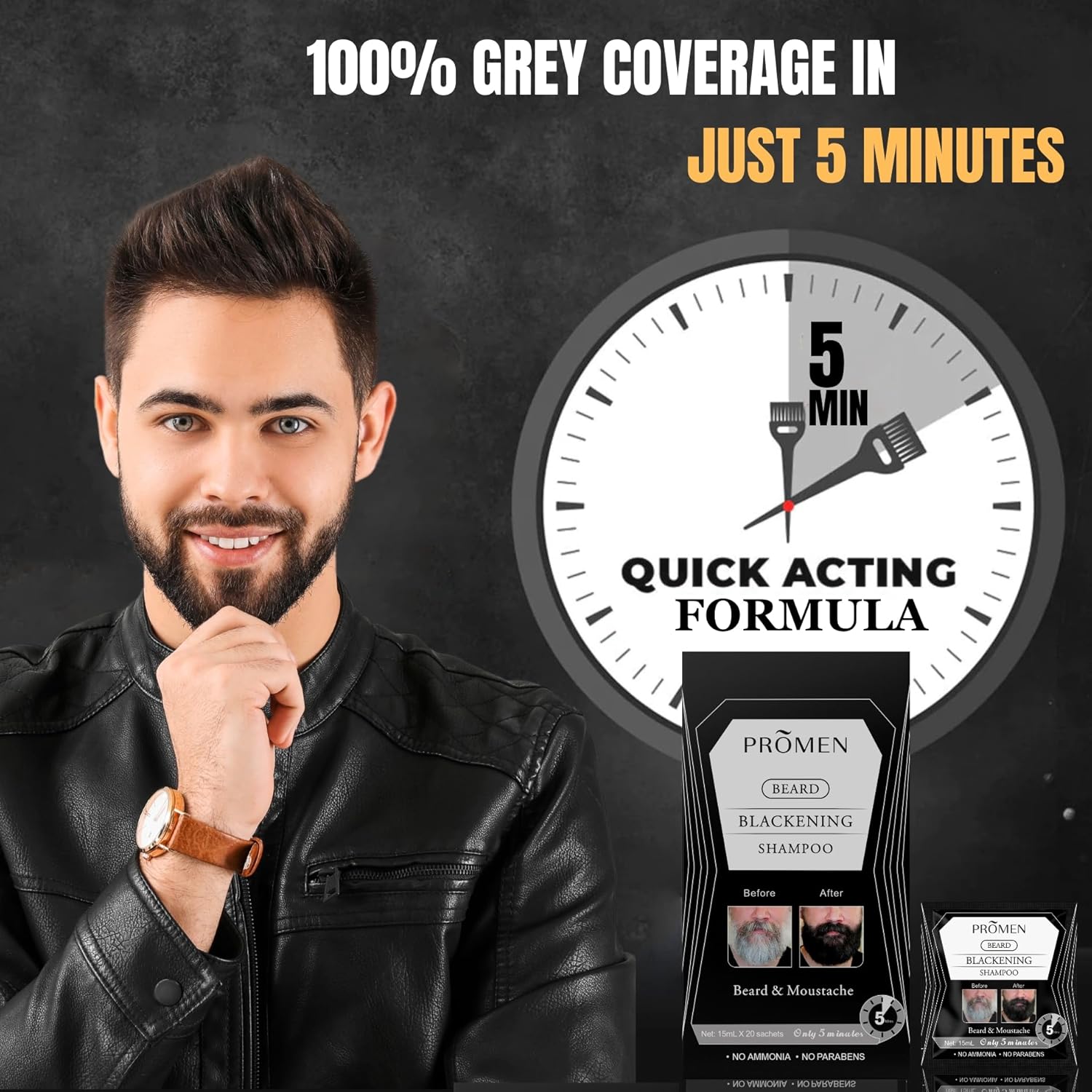 Promen Beard Blackening Shampoo (5 Pkt)