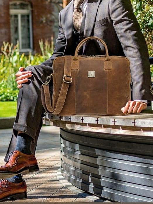 WILD HOOK Full Grain Leather Briefcases