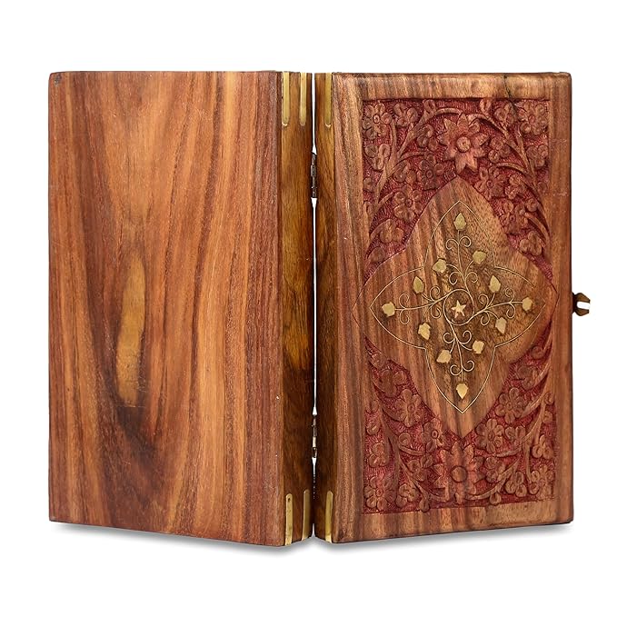 CRAFTARENA Multipurpose Handcrafted Sheesham Wooden Jewellery/Vanity Box