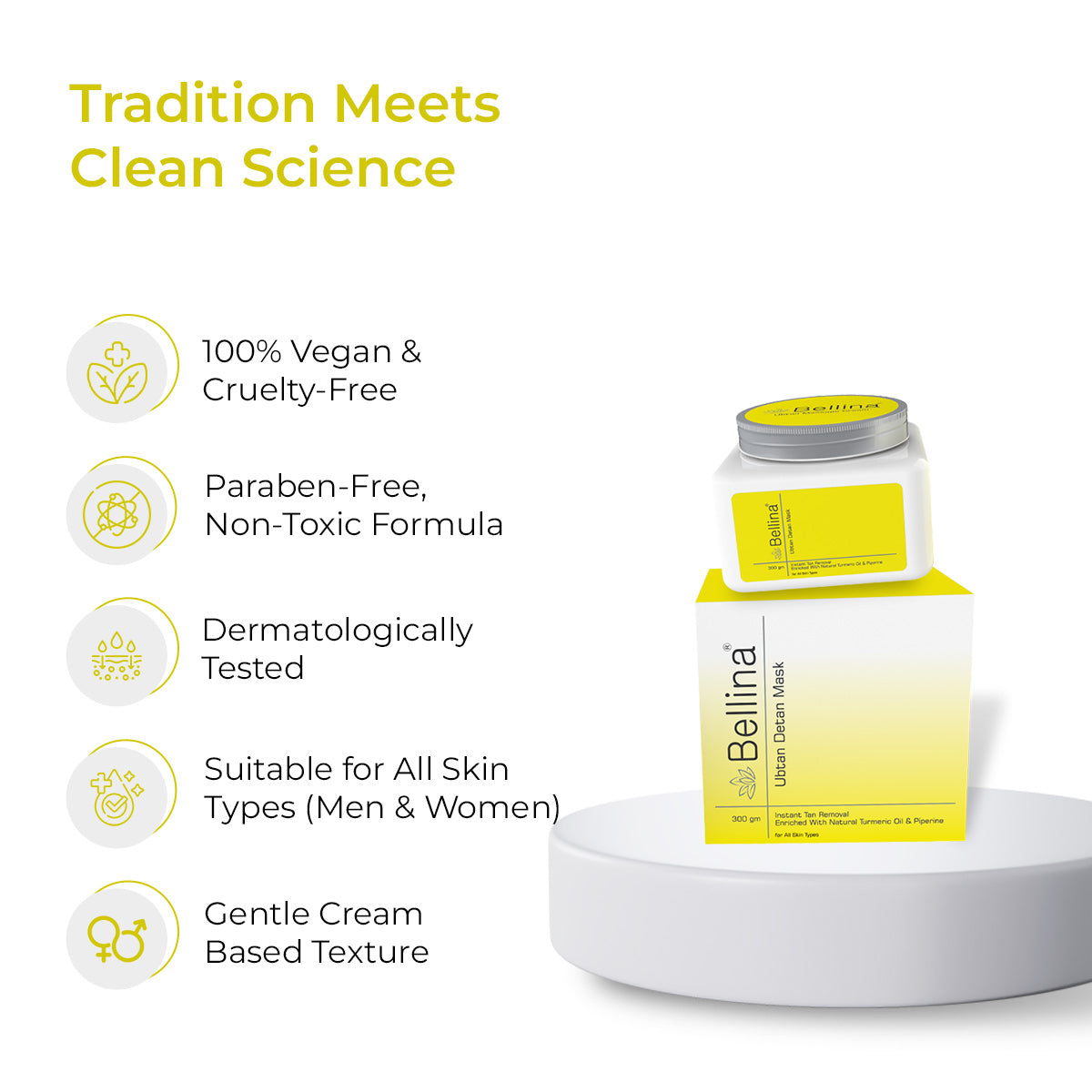 Bellina Ubtan Detan Mask with Natural Extracts