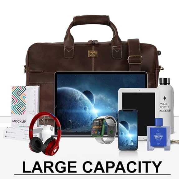 WILD HOOK Full Grain Leather Briefcases for Men