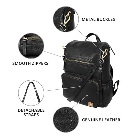 Wild Hook Genuine Leather Backpack For Women