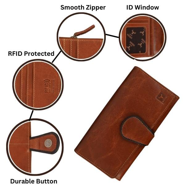 Wild Hook Genuine Leather Wallet for Women