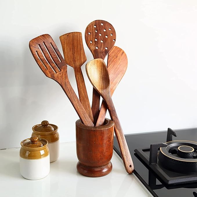 CRAFTARENA Wooden Spoon Set of 5