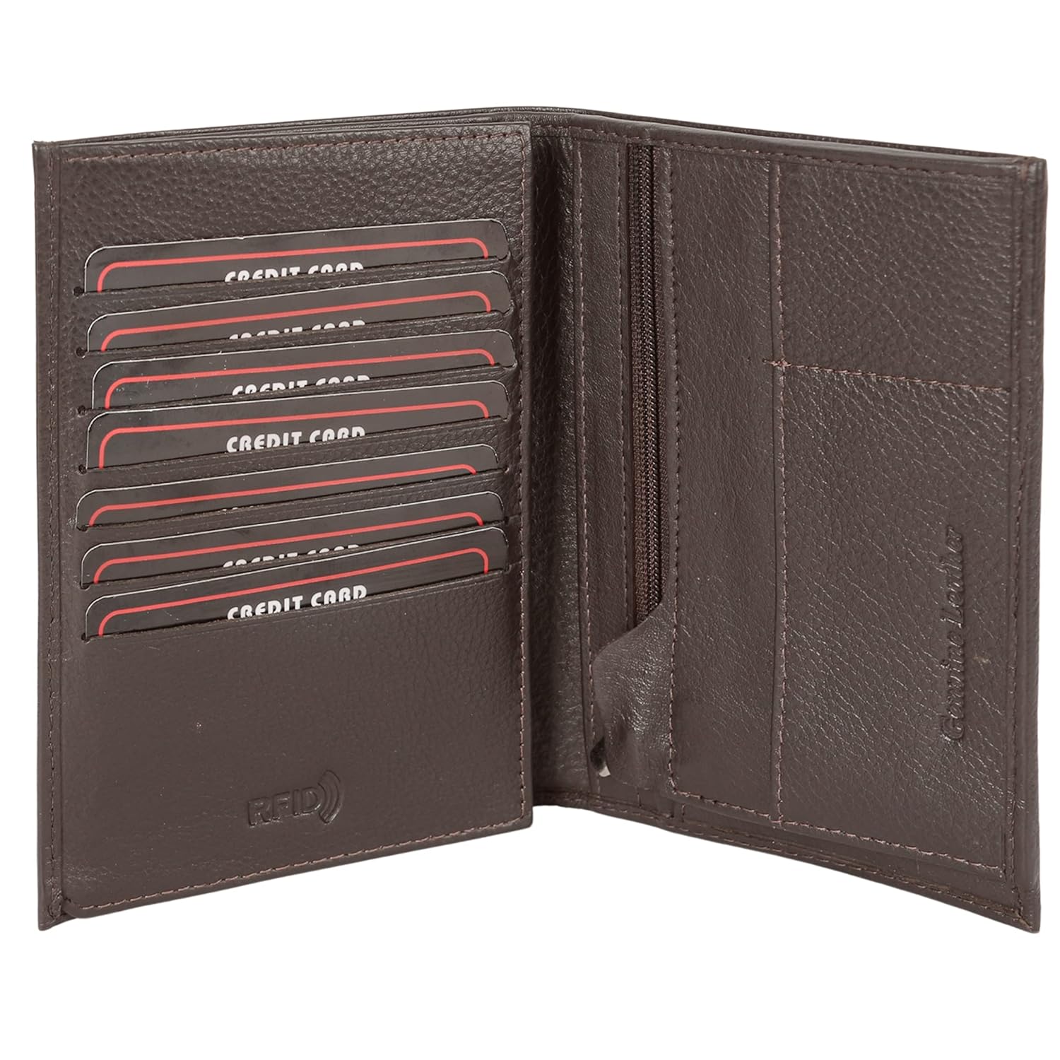 Wild Hook Tri-fold Wallet Black Brown | Slim Leather Wallet