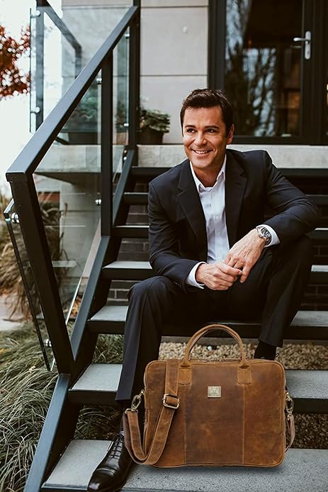 WILD HOOK Full Grain Leather Briefcases