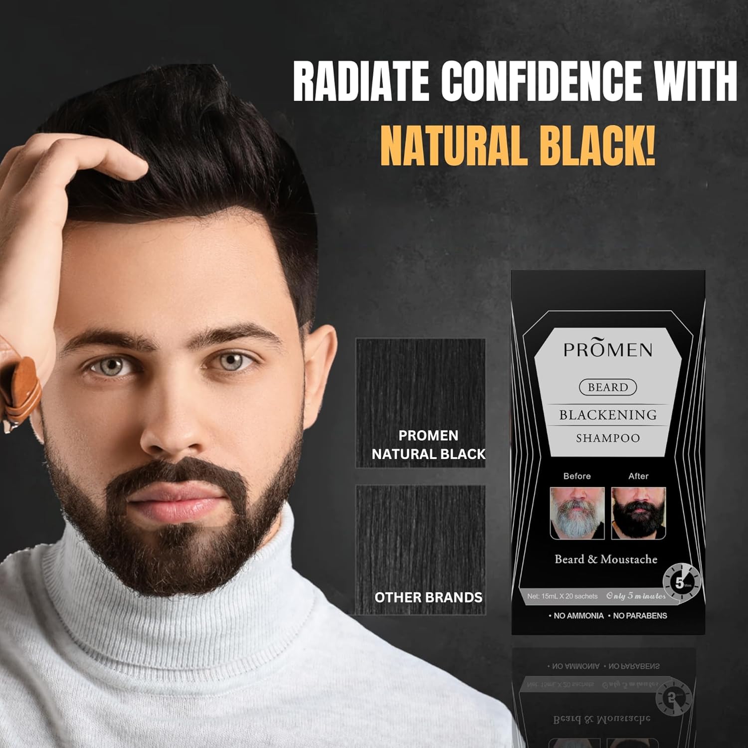 Promen Beard Blackening Shampoo (20 Pkt)
