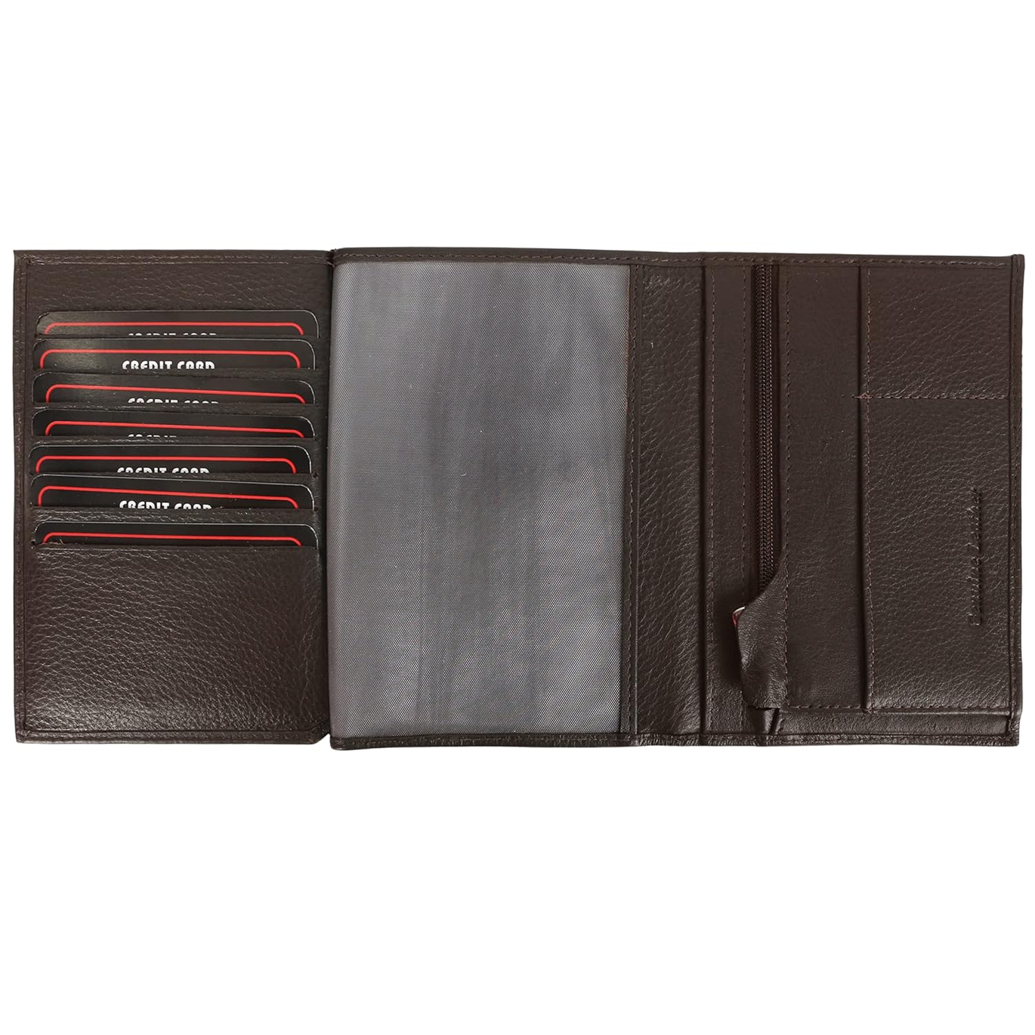 Wild Hook Tri-fold Wallet Black Brown | Slim Leather Wallet