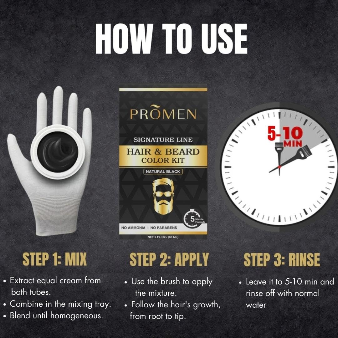 PROMEN Hair & Beard Color Kit