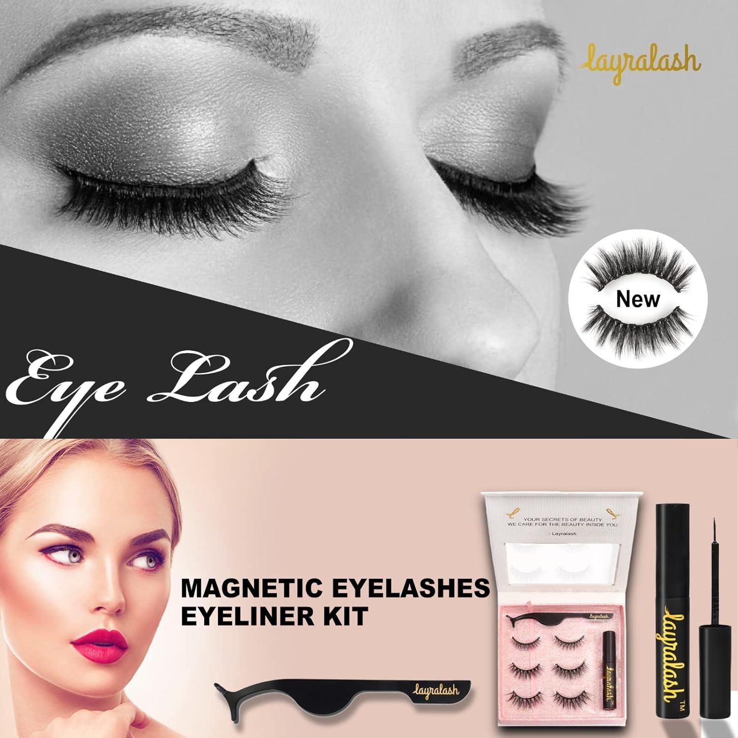 Layralash Magnetic False Eyelash- Doll Kit